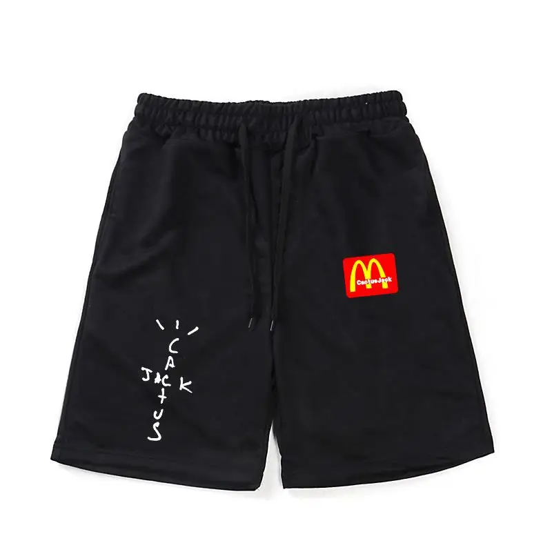 

Hip Hop Cactus Jack Shorts Men Fashion Street Summer New Breathable Cotton Jogger Sports Casual Shorts Fitness 5 Points Pants