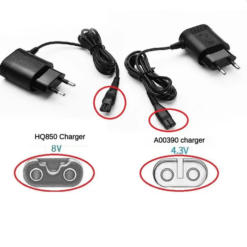 1~10PCS EU Plug Charger Power Cord Adapter for OneBlade QP2520 QP2521 QP2522 QP2523 QP2620 QT3900 QT4000 QT4002