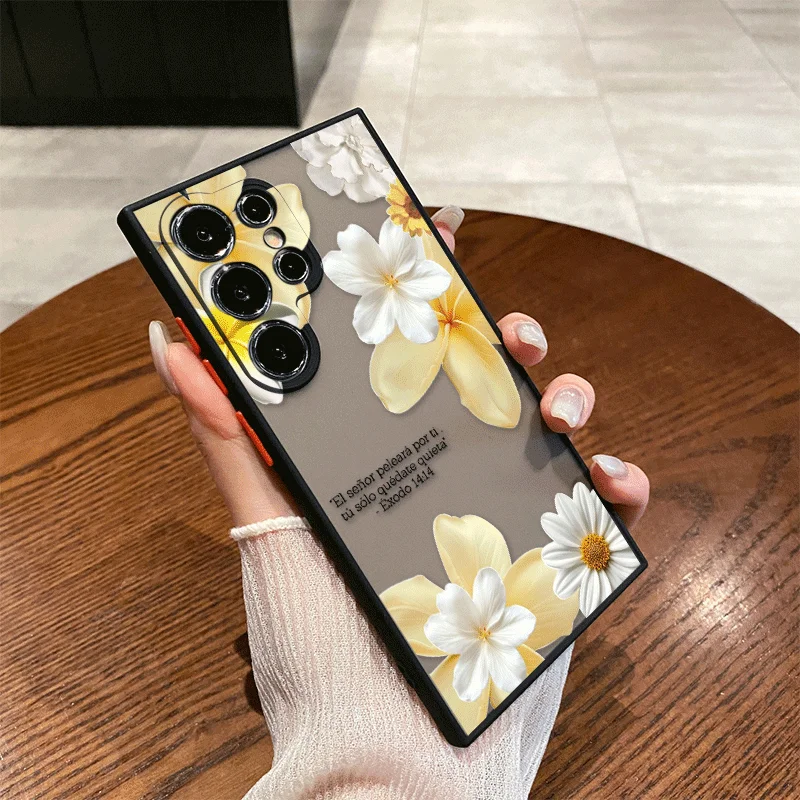 Фото Новый летний чехол для телефона с желтым цветочным принтом для Samsung Galaxy S26 S25 S24+ S23 Ultra S22 Plus S21 FE S26+ – мягкие чехлы №5