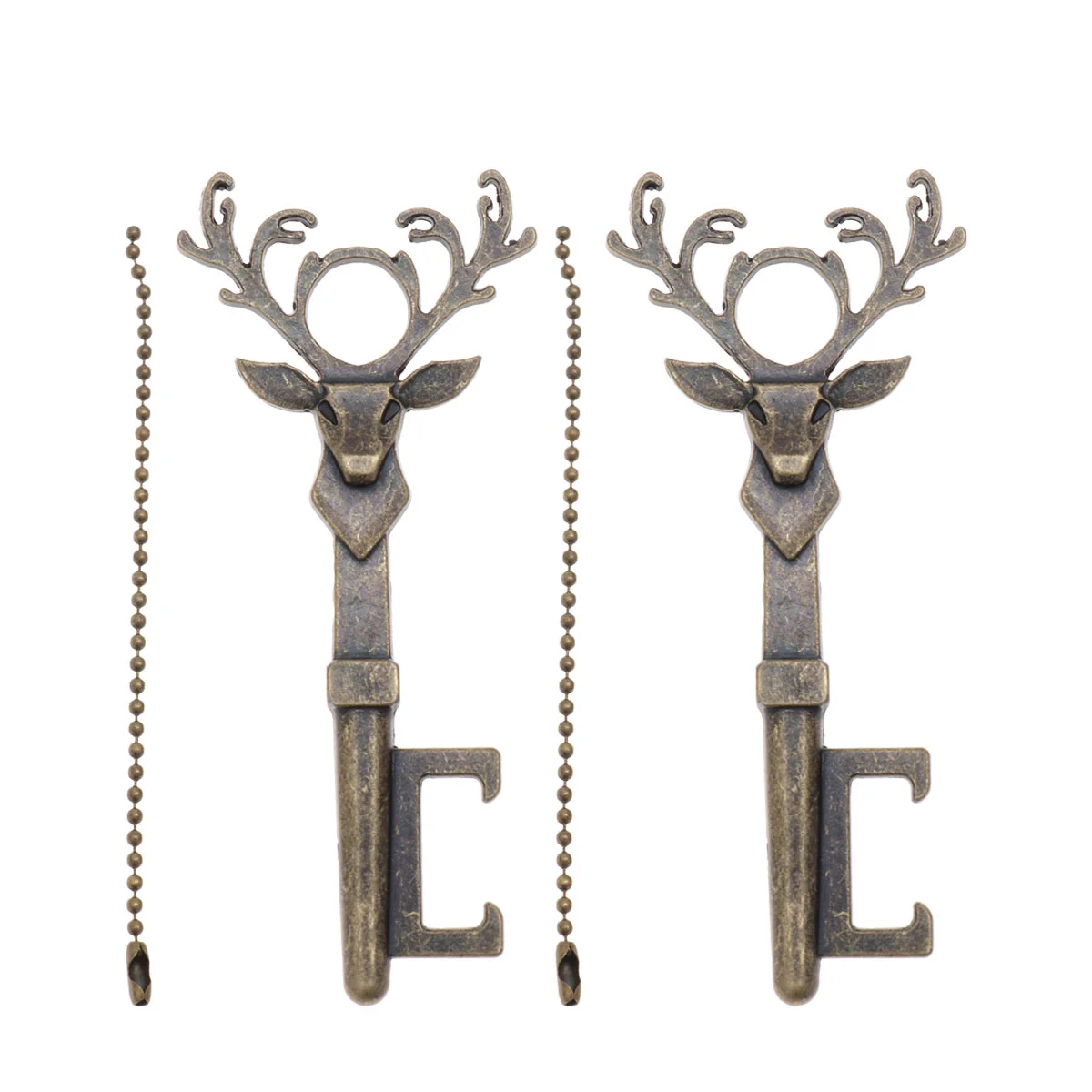 

2 Bottle Openers Bronze Deer Lid Removers for Christmas Party