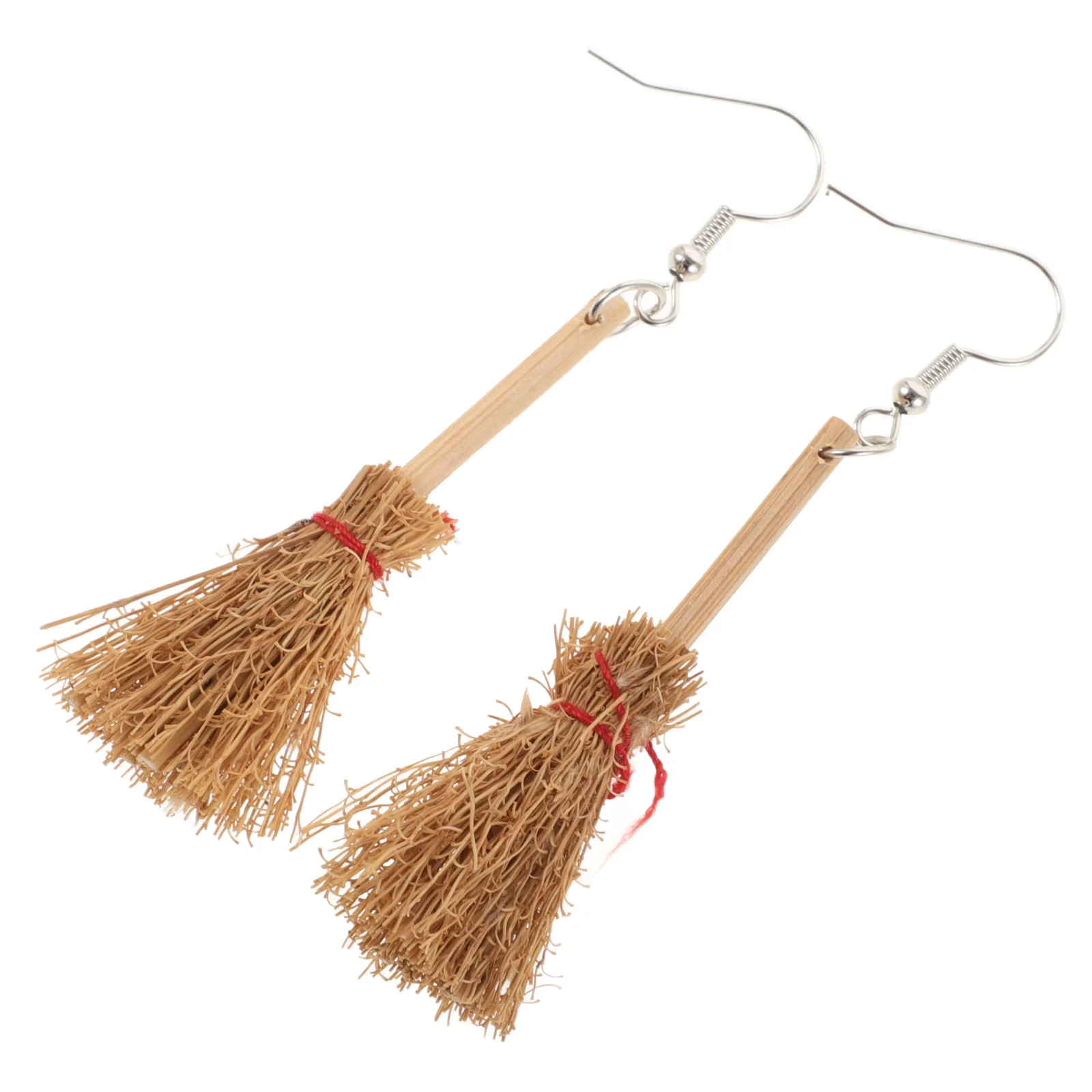 Серьги-капельки на Хэллоуин для плетения забавные бамбуковые деревянные крючки