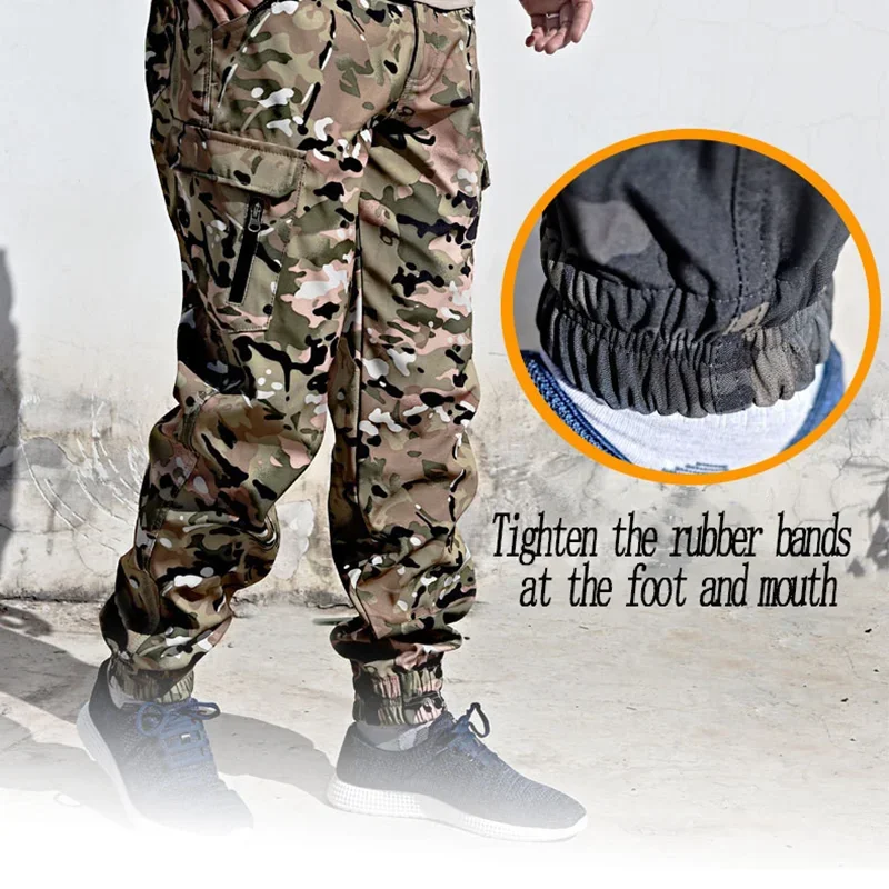 Брюки мужские камуфляжные водонепроницаемые Джоггеры для кемпинга и