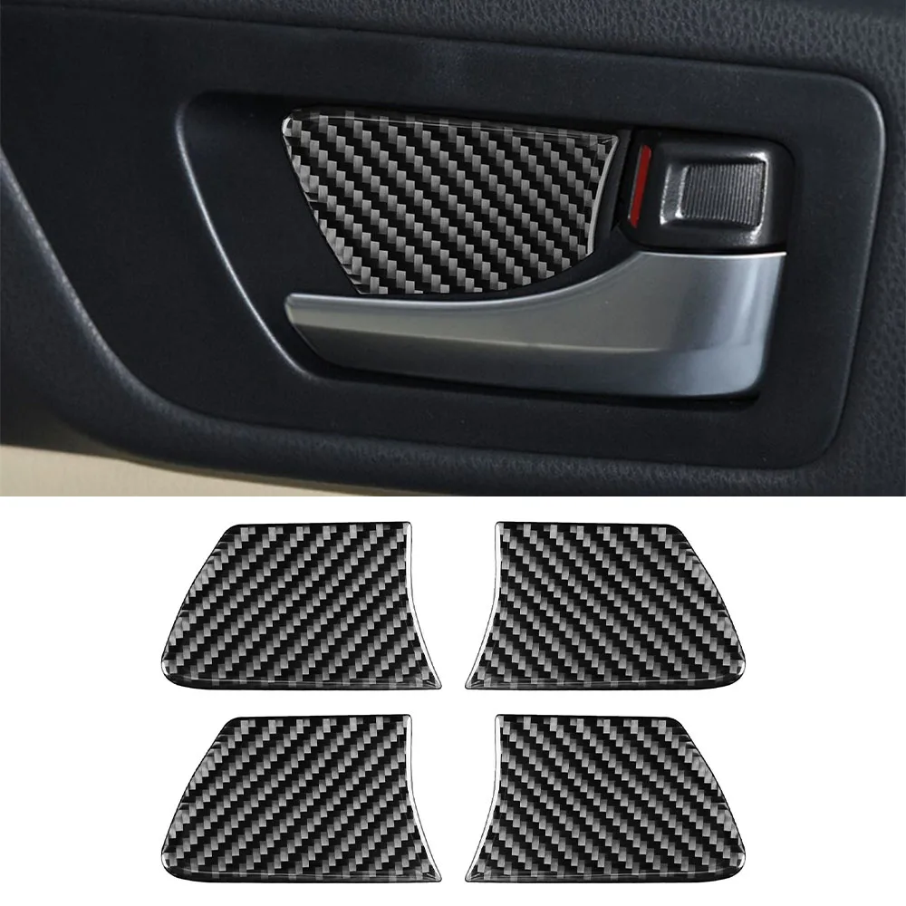 

for Toyota Highlander 2015 2016 2017 2018 Inner Door Bowl Cover Trim Sticker Decal Car Interior Accessories Carbon Fiber