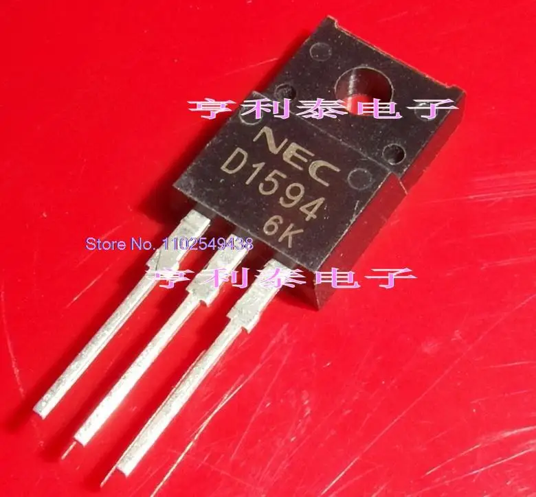 

5PCS/LOT 2SD1594 D1594 NEC NPN 6A/100V/30W TO-220