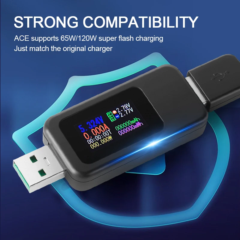 USB тестер постоянного тока 10 в 1 измеритель напряжения 4-30 цифровой вольтметр Usb