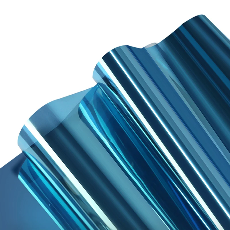 

2/3/5M One Way Mirror Window Film Privacy Self-Adhesive Film Decorative Heat Control Anti UV Window Glass Tint for Home Blue