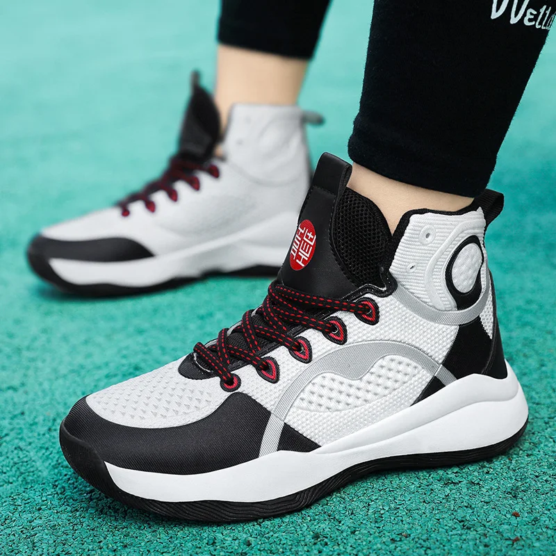 High Top Autumn Winter Children's Basketball Shoes 2022 Girls Shoes Kids Basketball Sneakers Outdoor Lace Up Running Shoes 31-40