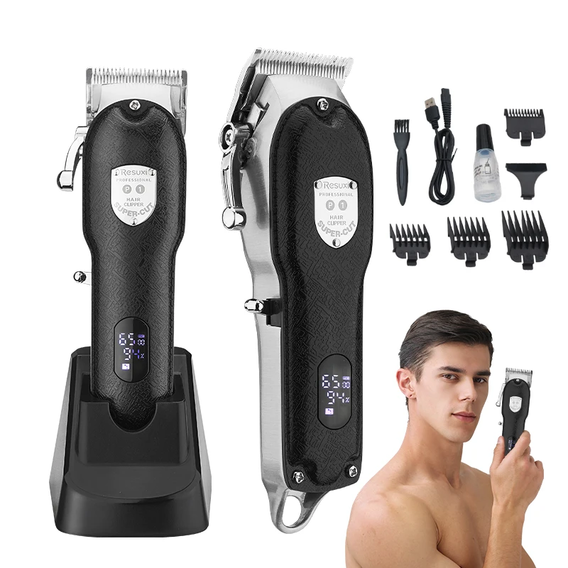 

Tondeuse Afwerking Haar Knippen Kit Baard Trimmer Razor With charging base Edge Schetst LED Display Hair Clipper