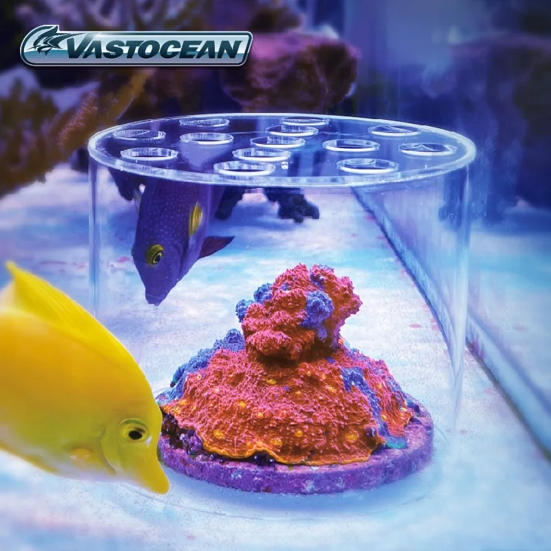 Фото VASTOCEAN акриловый чехол для кормления кораллов - щиток для кормления мишеней для кораллов LPS - противоугонная защита для резервуаров с соленой рифом №3