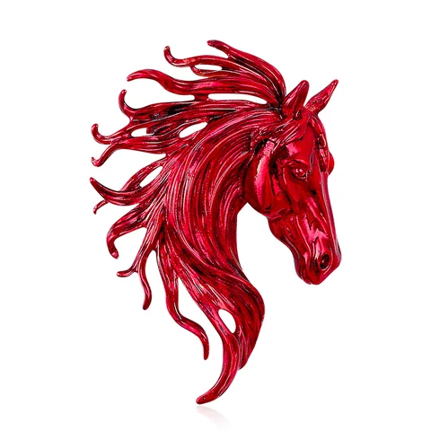 Beaut&Berry эмалированные броши с головой лошади