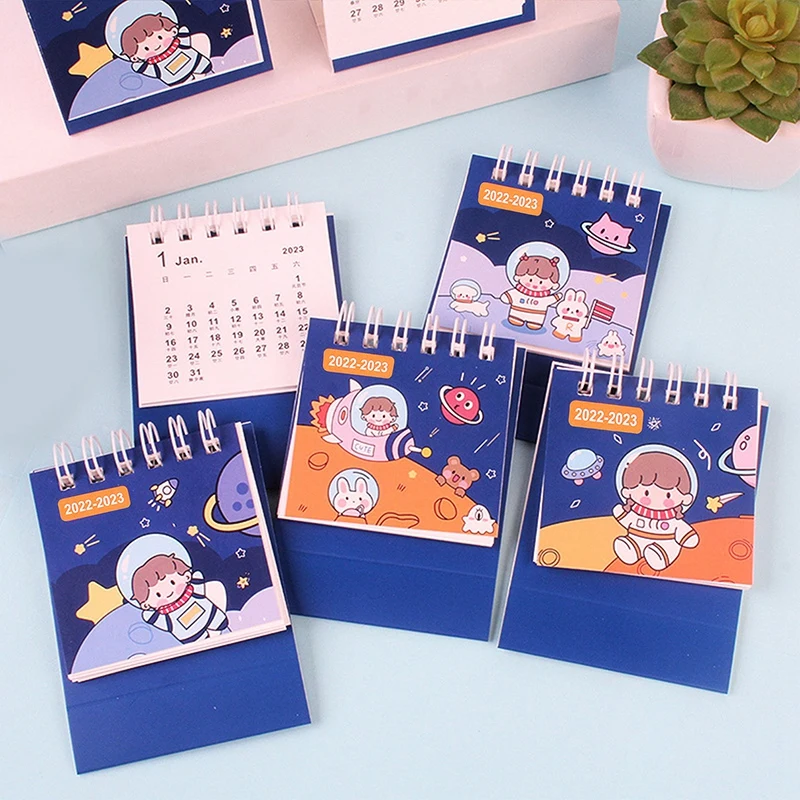 

2023 подвеска в виде космонавта и планеты настольный мини-Календарь украшения для записей ежедневного расписания