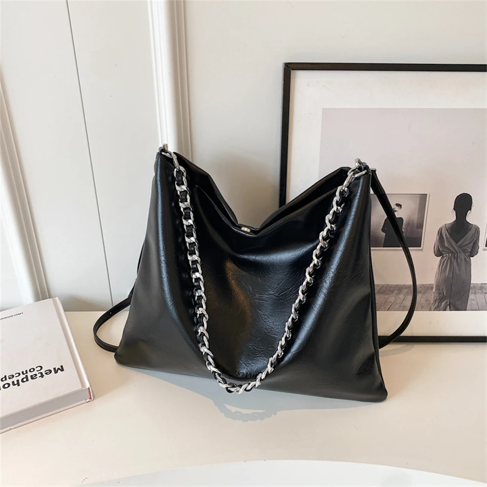 

New Ladies Tote Bags 2023 Summer Latest Brands Large Capacity Shoulder Bag Soft PU Leather Light Weight Shopper Totes Sac A Main