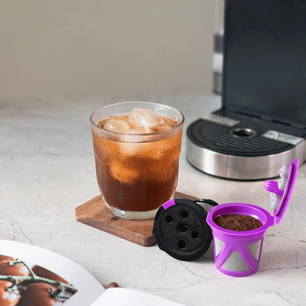 

3pcs/4pcs/6pcs Reusable Refillable Coffee Pod Capsules With Mesh Strainer Stainless Steel K Cup Pod Coffee Filters Wholesale