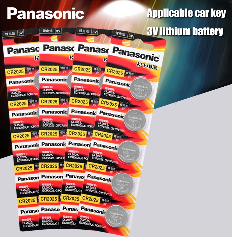 Panasonic Original cr2025 Button Cell Batteries 20PCS/LOT cr 2025 3V Lithium Coin Battery For Watch Calculator Weight Scale