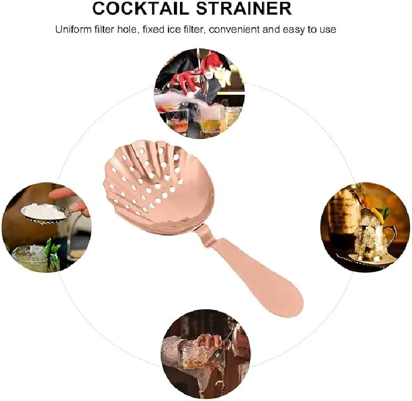 Ситечко в форме ракушки винтажное ситечко для коктейлей ложка из нержавеющей