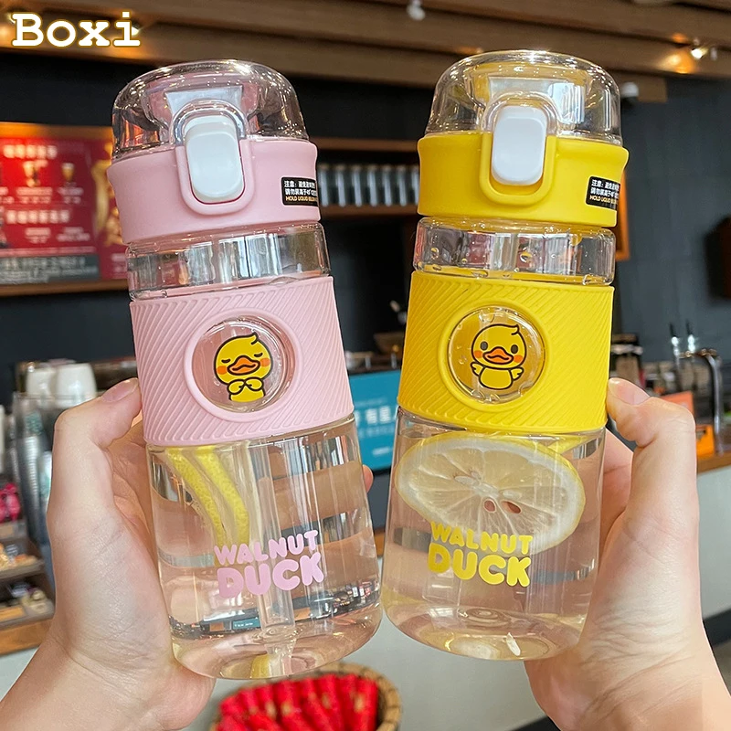 

1500/2000ml Large Capacity Tritan Water Bottle With Time Marker Leak-Proof BPA Frosted Gradient Color Girls Sports Drinking Cup