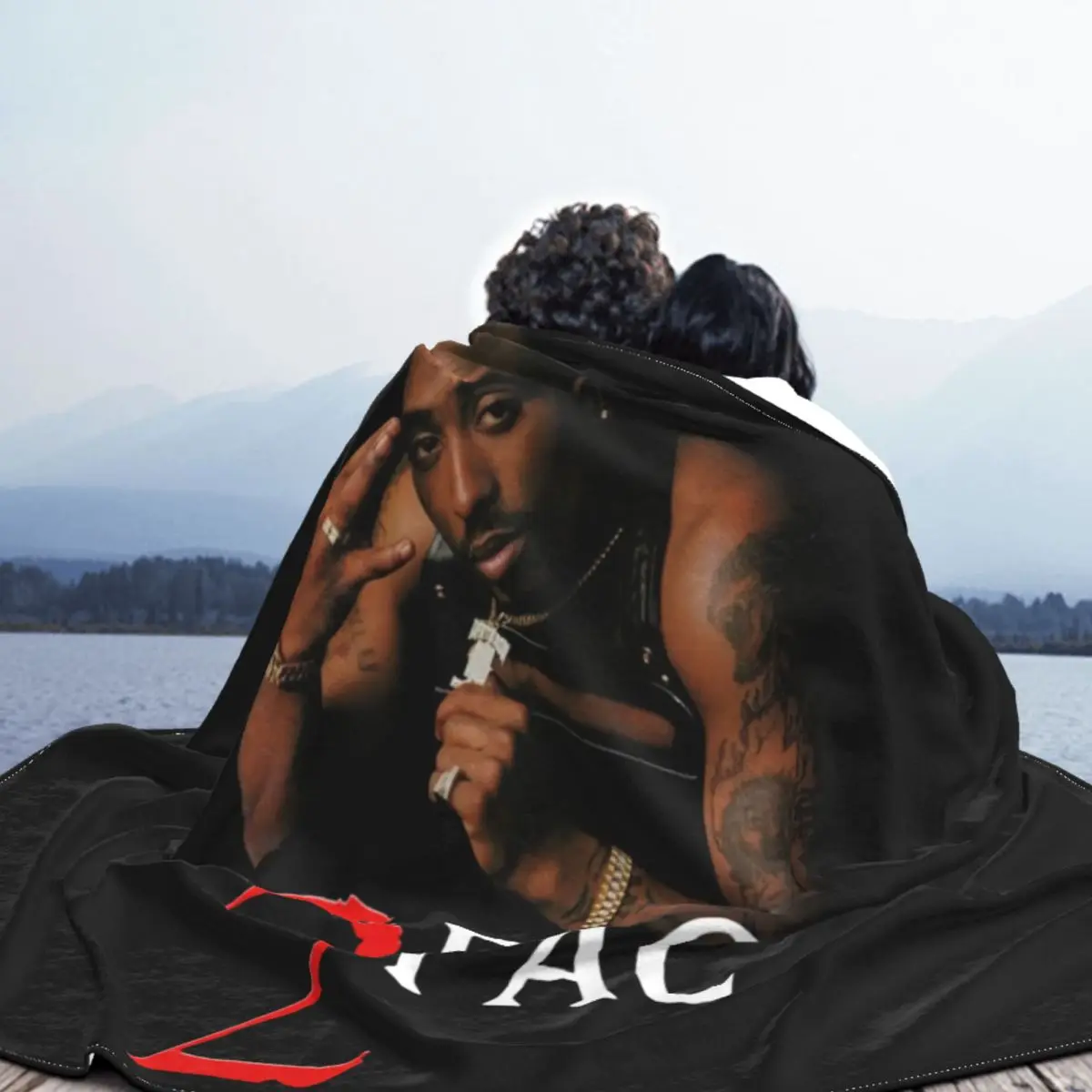 Одеяло мужское черное в стиле хип-хоп 2 шт.