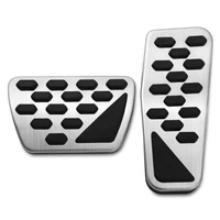 2 pcs silver gas and brake pedal cover auto stainless steel foot pedal pad kit for 2018 2019 jeep wrangler jl models steady