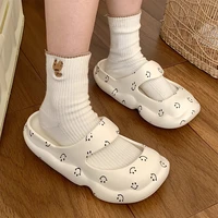 new fashion retro couple mary jane sandals eva material light and cute thick bottom non slip indoor and outdoor trendy womens s