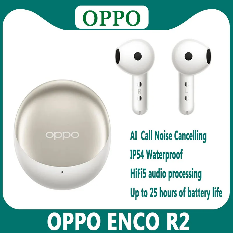 

Новые беспроводные наушники OPPO ENCO R2, Bluetooth 5,3, наушники-вкладыши с шумоподавлением, HIFI 5 IP54 для OPPO Reno 9 Reno 10