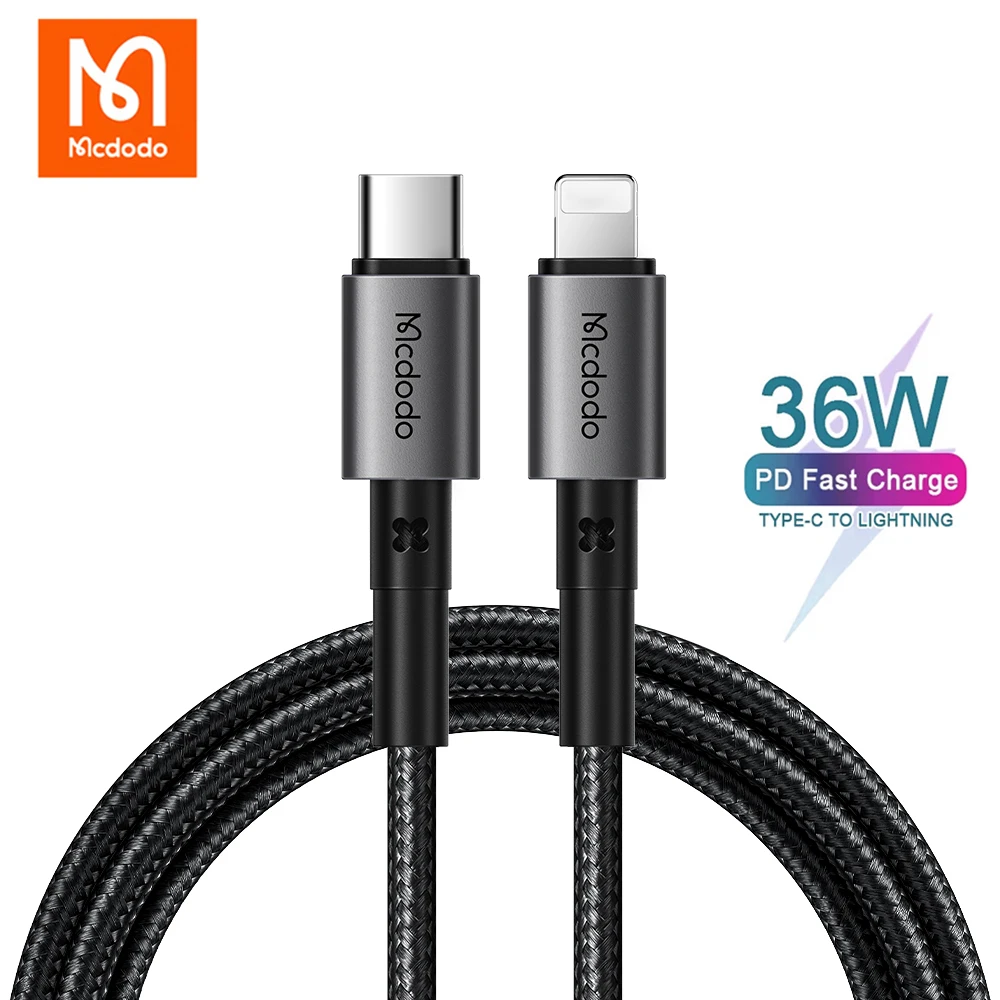 

Mcdodo PD 36 Вт USB C к Lightning Кабель для iPhone 14 13 12 11 XR Быстрая Зарядка Тип C для MacBook iPad Pro Max телефон передачи данных