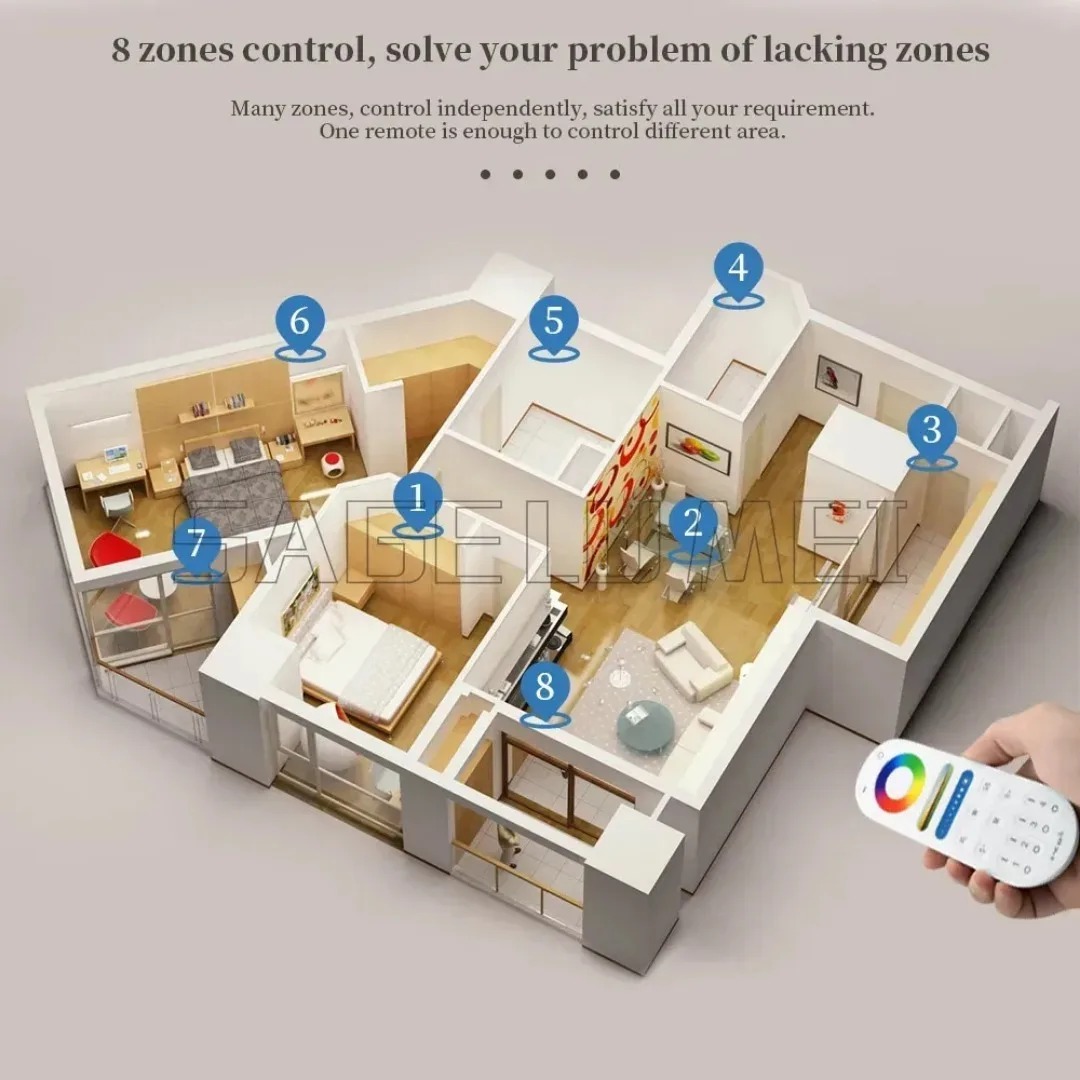 Фото WB5 LM091 WiFi Bluetooth 5 в 1 светодиодный контроллер Smart Life APP или Tuya Smart APP для управления RGB RGBW CCT Диммер светодиодных лент Дистанционное управление №3