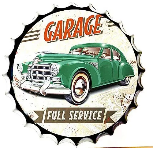 

Modern Vintage Metal Tin Signs Bottle Cap Garage Full Service ! Wall Plaque Poster Cafe Bar Pub Beer Club Wall Home
