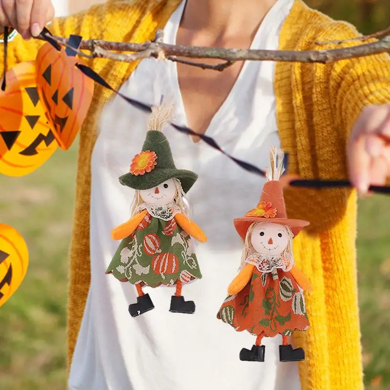 

Autumn Harvest Festival Decoration Halloween Decoration Scarecrow Decor Thanksgiving Doll Hanging Ornament Tree Wall Door Decor