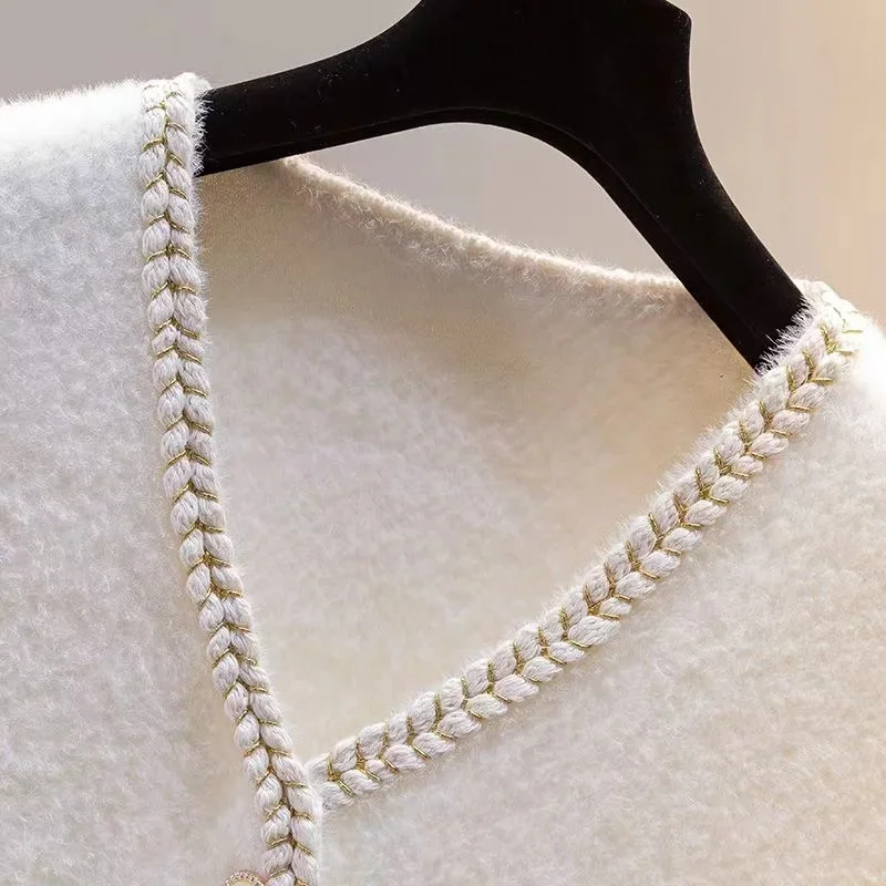 Женский шерстяной жилет в Корейском стиле модный со вставкой из кожи и меха