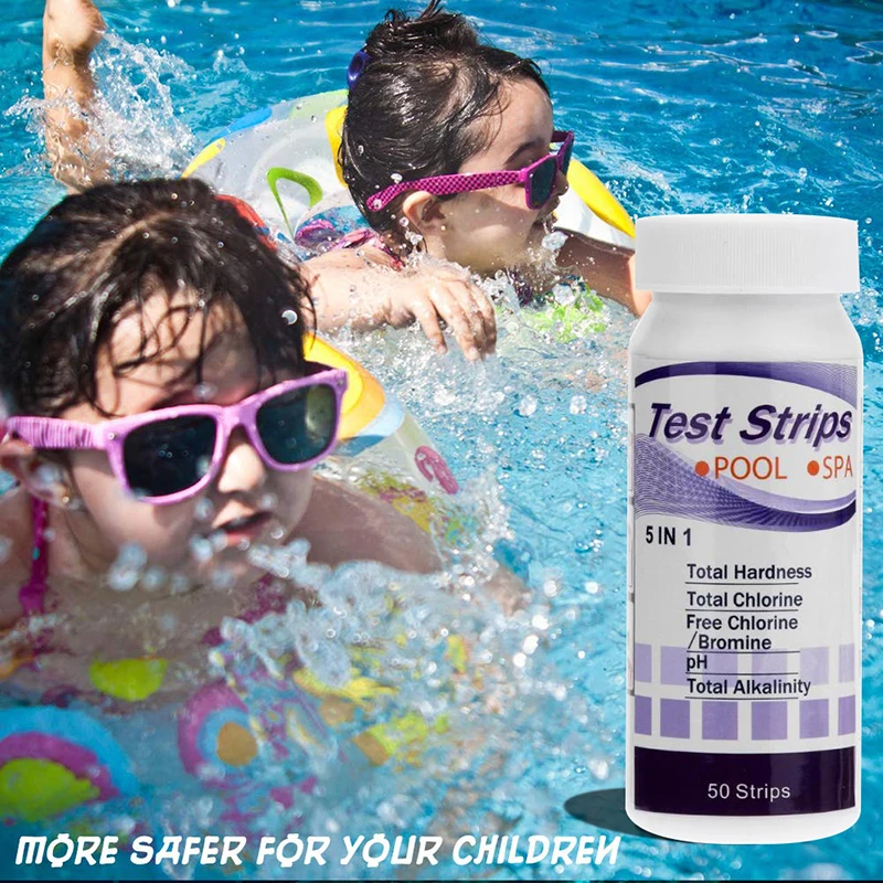 

5-in-1 Swimming Pool Spa Water Test Strips Chlorine Bromine PH Alkalinity Hardness Test Tools Water Testing Products