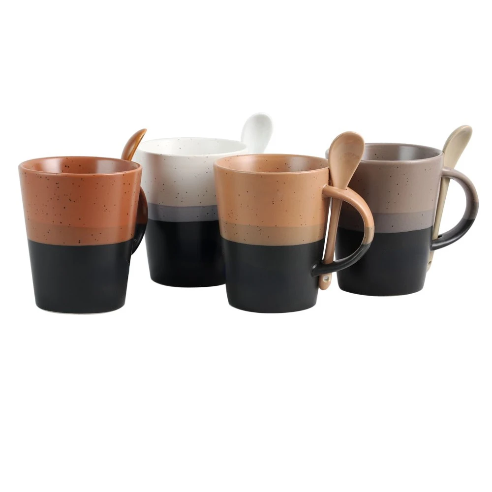 

Mr Coffe Ca Greco 8 Piece 14 oz. Mugs with Matching Spoons Set