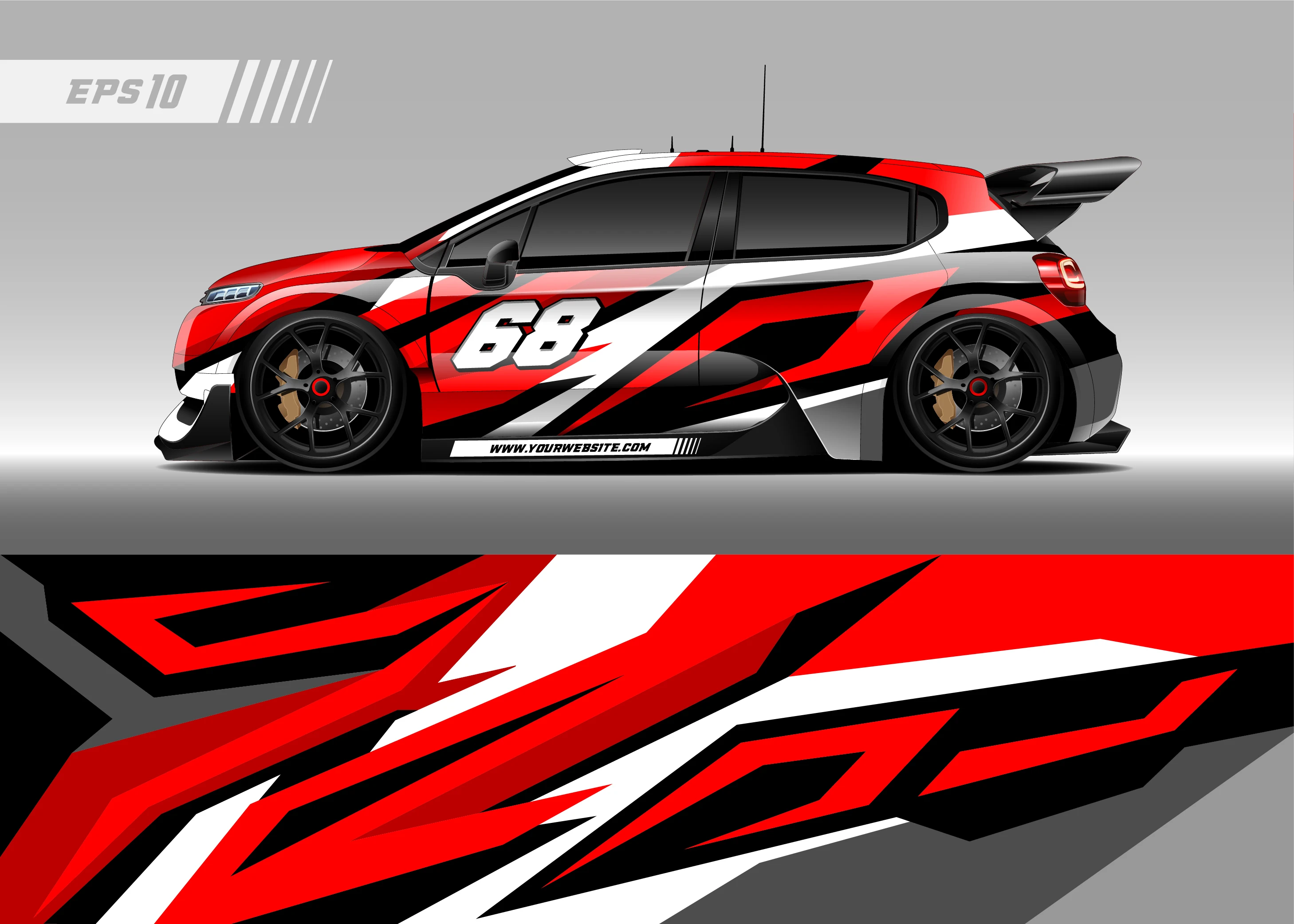 Полноразмерная гоночная графическая наклейка виниловая пленка современный