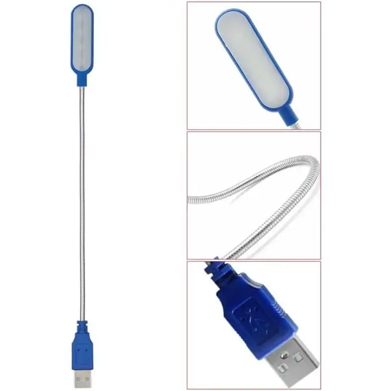 Фото 【MA】1 шт. Мини USB LED-лампа для чтения, гибкая лампа для чтения, портативный ночник для повербанка, ноутбука, ПК, компьютера №4