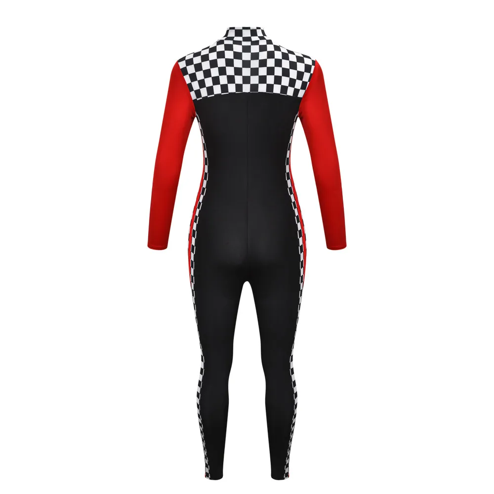 Крутой женский костюм гоночного автомобиля сексуальный комбинезон для косплея и