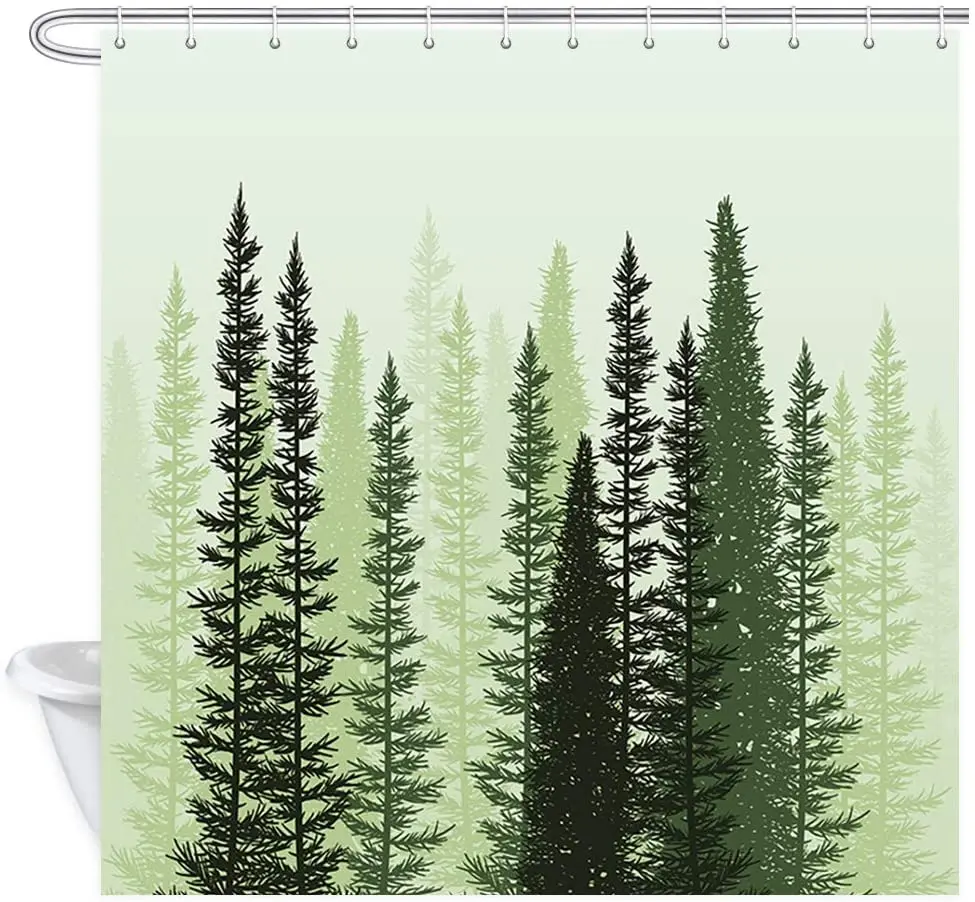 

Занавеска для душа из полиэстера, с крючками