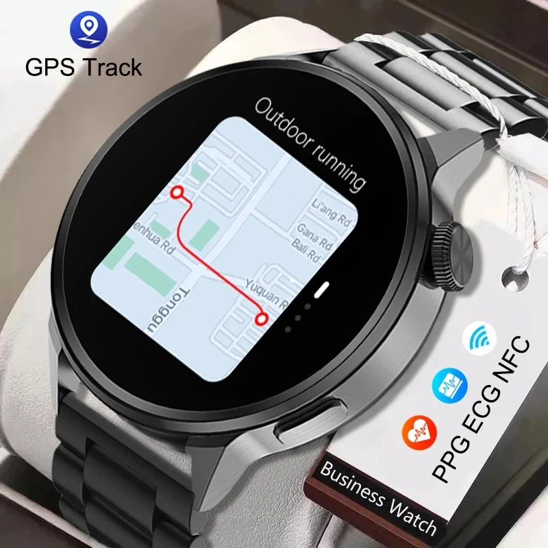 

New NFC Smart Watch Men Smart Bluetooth Call Sport GPS Track Smartwatch Women Heart Rate ECG PPG Smartwatch For Android ios 2023