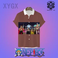 cartoon mens shirts kids tops one piece monkey d luffyroronoa zor summer casual shirts for mens 3d printed fashion sports