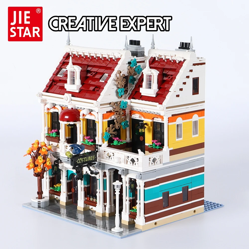 89131 Jiestar креативный эксперт Moc магазин одежды уличный вид кирпичная модульная