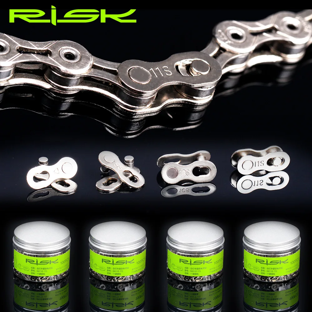 

RISK Bike Chain Magic Buckle Chain Quick Release Buckle Mountain Road Bicycle Chain 8S/9S/10S/11S/12S Quick Release Buckle Tool