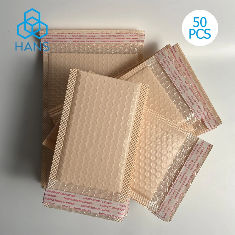 Light Pink 50 Pack Bubble Mailers 50 Pack Poly Padded Envelopes Mailing Opaque Self Seal Adhesive Waterproof Shipping Bags