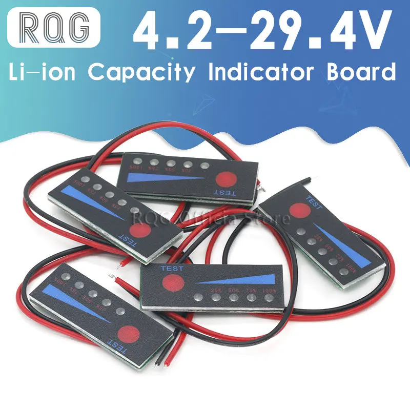 

1S 2S 3S 4S 5S 6S 7S 4.2V-29.4V Lithium Battery Li-po Li-ion Capacity Indicator Board Power Display Charging Charge LED Tester
