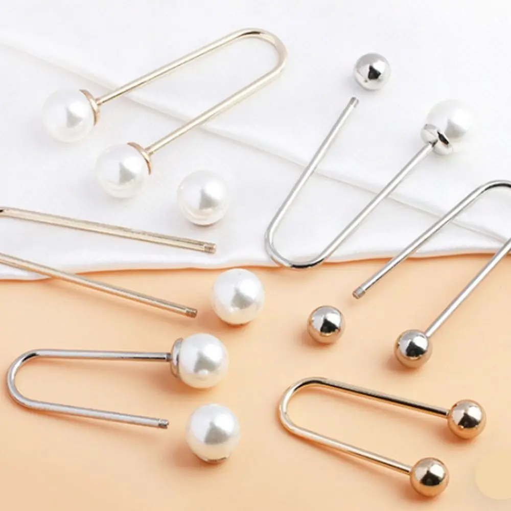 Стильная съемная U-образная брошь с двойной головкой из сплава регулируемые юбки