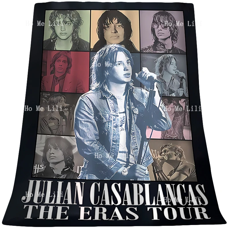 Фланелевое одеяло Джулиана Касабланшис Eras Tour подходящее для всех сезонов