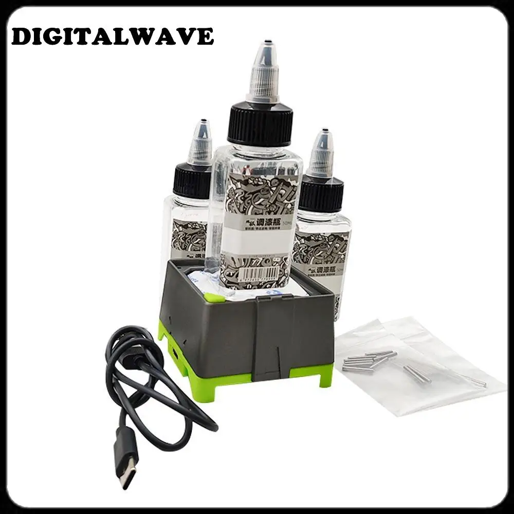 

Mini Magnetic Turbine Type Paint Shaker DIY Model Paint Electric Shaking Machine Paint Dilution Mixer With 3Pcs 100ML Bottle