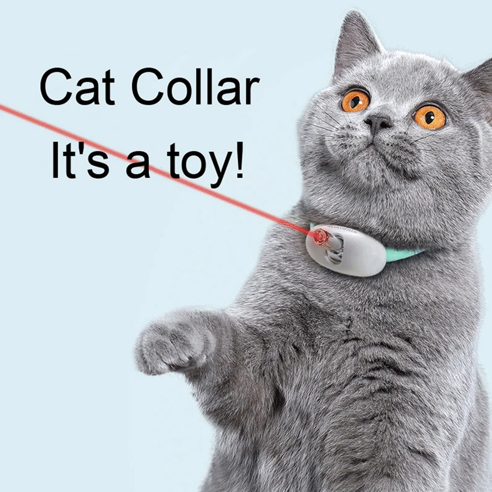 

Умный лазерный ошейник для кошек, автоматическая игрушка для кошек с зарядкой от USB, забавные игрушки для котят, интерактивные тренировочные товары для домашних животных