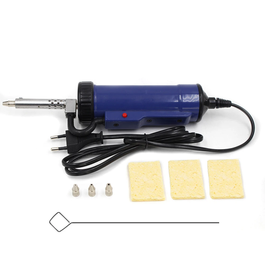 

Portable Desoldering Machine Automatic Solder Tin Sucker Remove Pump with 3 Suction Nozzles for Electrician