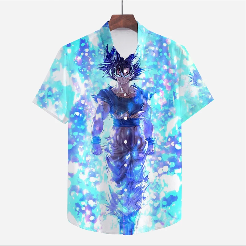 Trendy Men's Summer Must-Have Shirts Anime Dragon Ball Superheroes Printing Men's Shirts Beach Play Shopping Travel Shirts images - 6