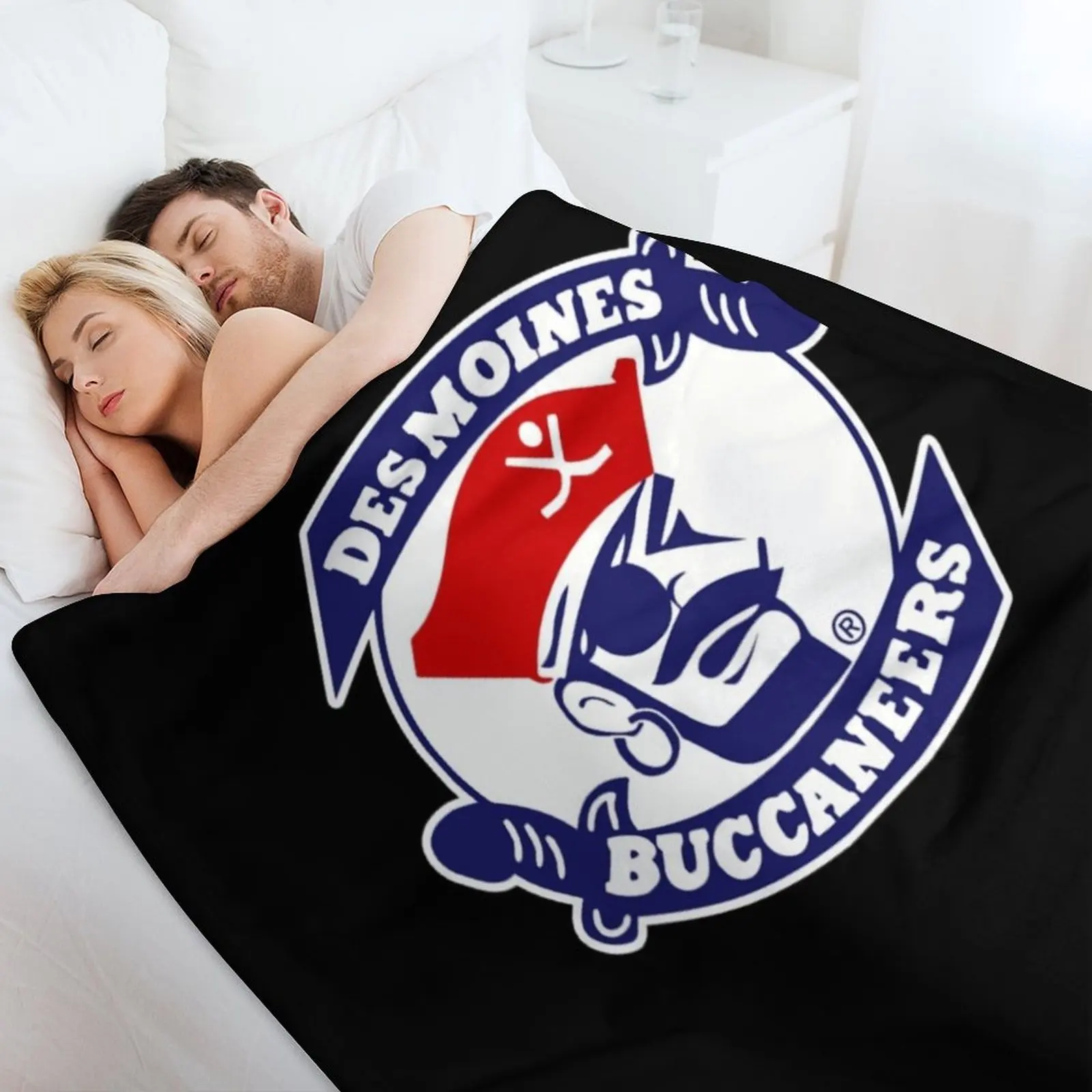 Персонализированное плюшевое одеяло Des Moines Buccaneers