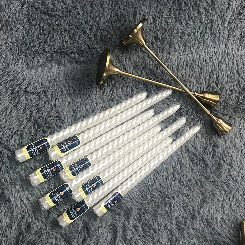 Длинный стержень в европейском стиле цветная нить подсвечник свеча