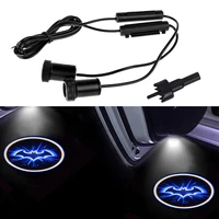 2pcs universal led car door welcome laser projector logo ghost shadow night light auto accessories laser emblem lamp kit for bat